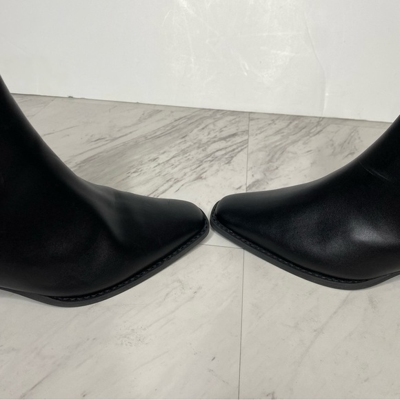 Paolo Black Square Toe Bootie 9M - Picture 9 of 15